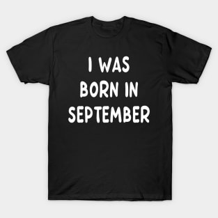 Typography Born In September T-Shirt